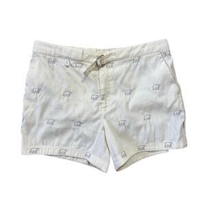 KATAMA Swim Trunks in Cream with Polar Bear Embroidery Size Large